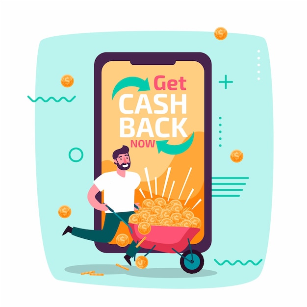 Vector cashback concept