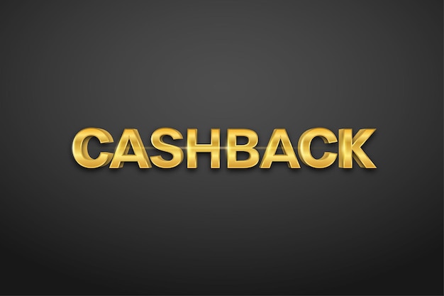 Cashback in gouden letters