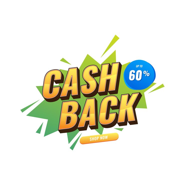 Cashback marketing promotion banner label design