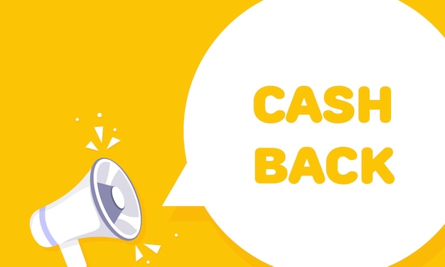 Cashback Platte gele cashback banner Vector illustratie