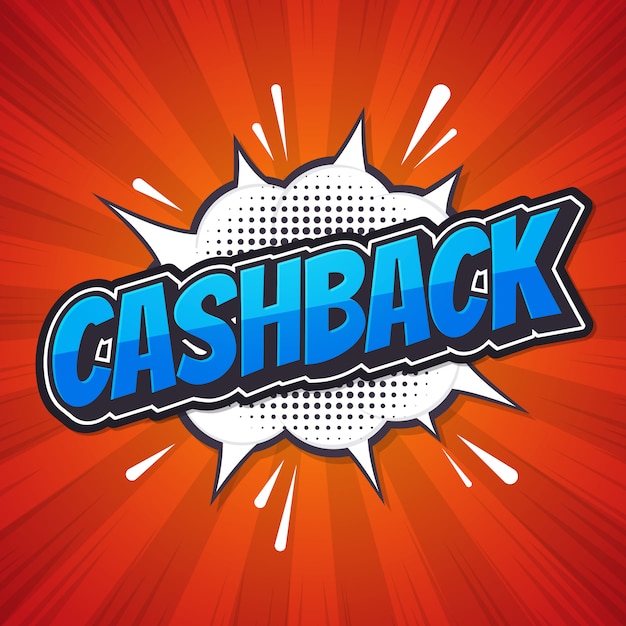 Cashback. fumetto comico di poster.