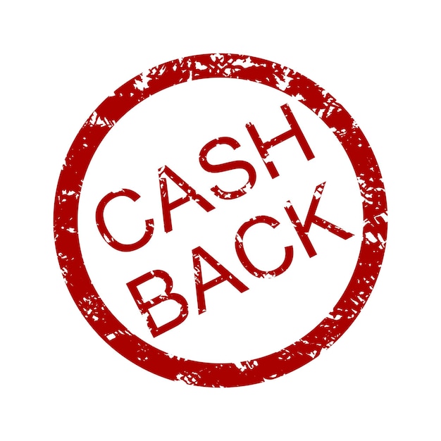 Cashback rubberen stempel ronde