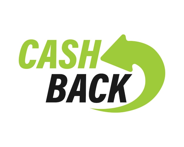 Cashback service financial payment label vector