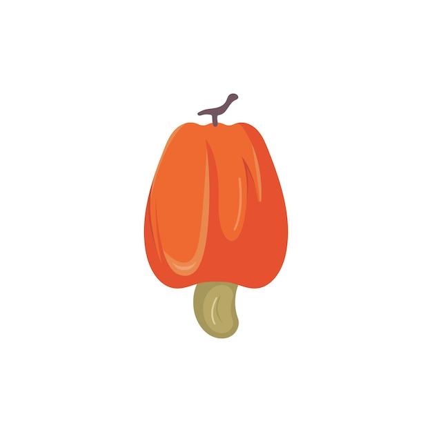 Шаблон логотипа векторной иллюстрации фруктов кешью