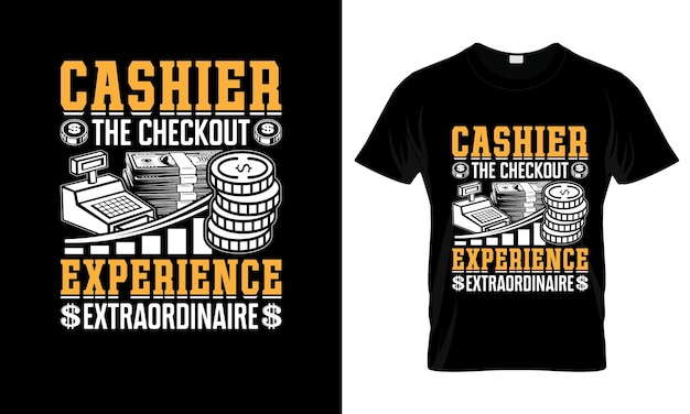 cashier the checkout experience extraordinaire colorful Graphic TShirt tshirt print mockup