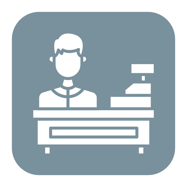 Vector cashier icon vector image can be used for humans