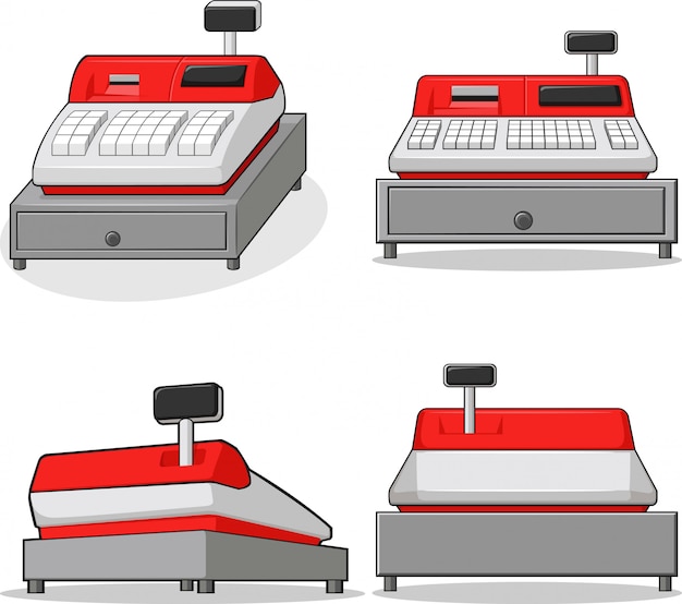 Vettore set di cassiere