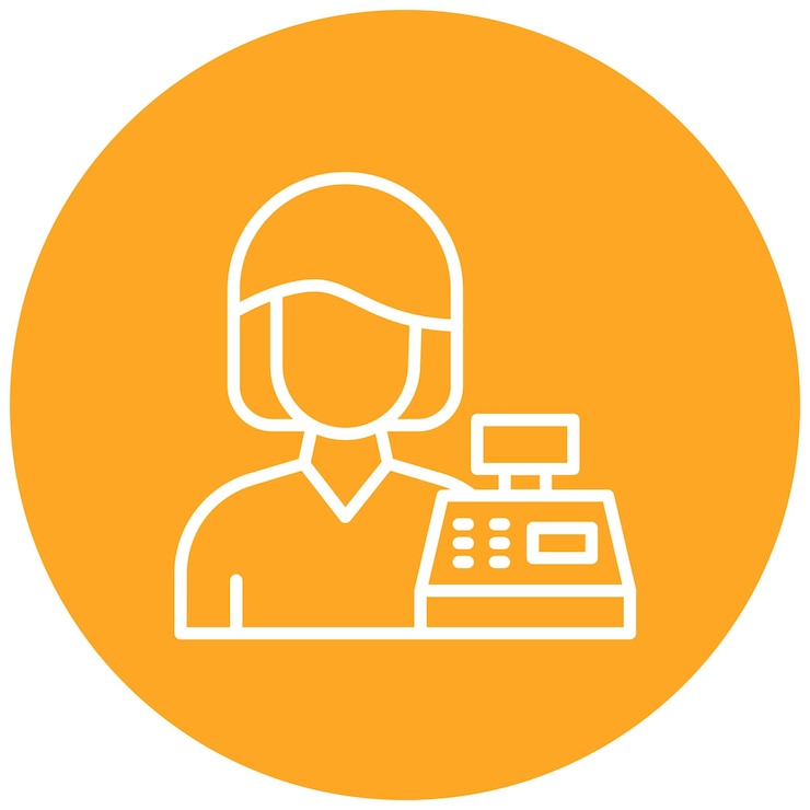 Vector cashier vector icon can be used for women iconset