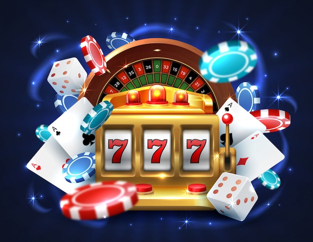 Vector casino 777 gokautomaat. gokken roulette grote geluksprijs