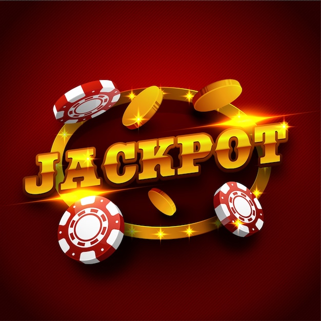 Casino achtergrond met Golden Jackpot tekst ontwerp.