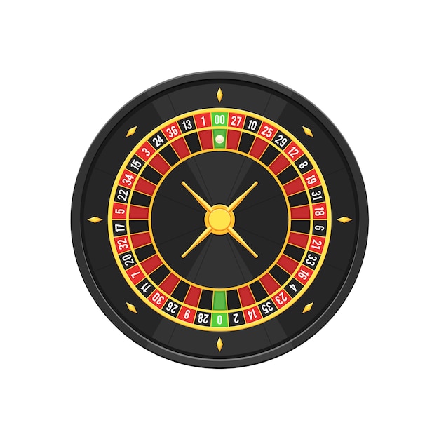 Vector casino american roulette wheel