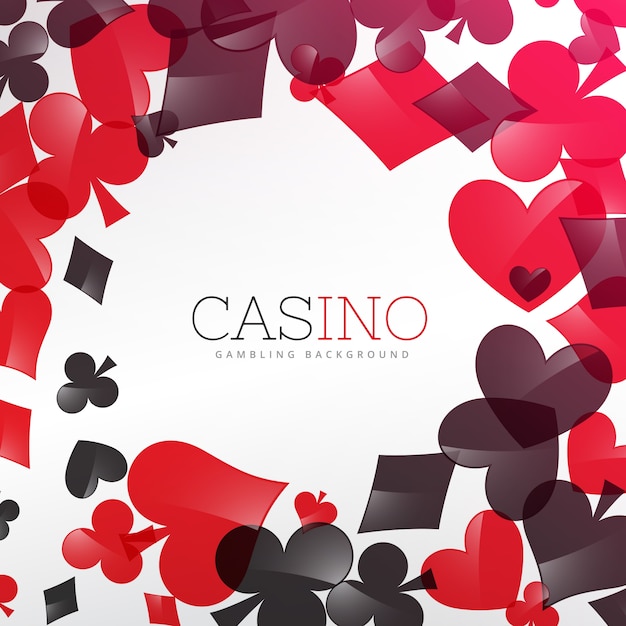 Casino background design with playing card symbols