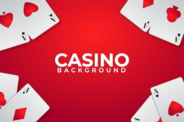 Casino background with ace cards