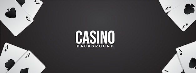 Casino background with ace cards