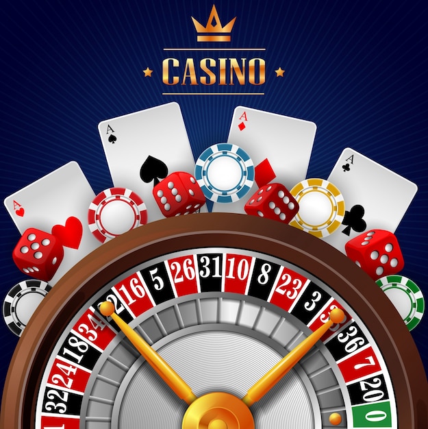 Casino background with gambling element