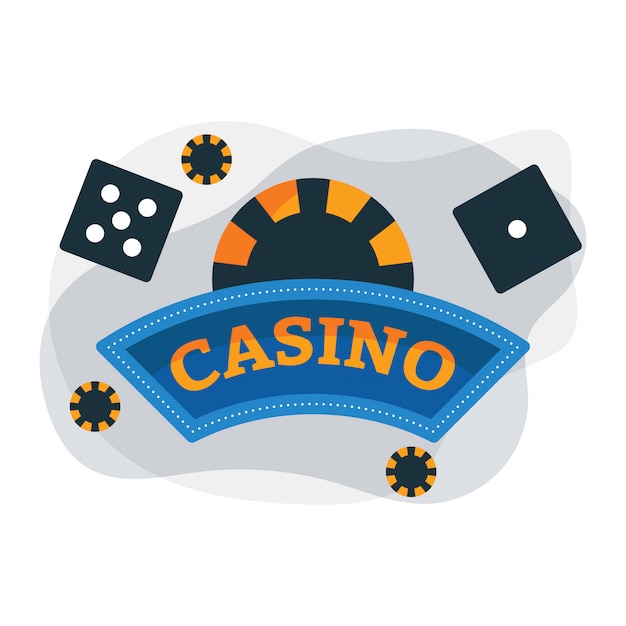 Vettore icona di gioco del distintivo del casinò