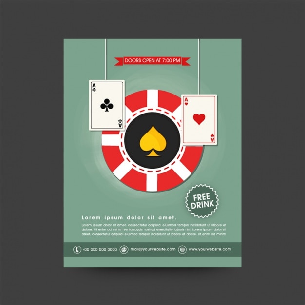 Vector casino brochure design