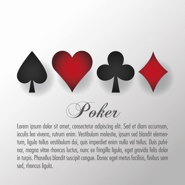 Casino and cards symbols of poker