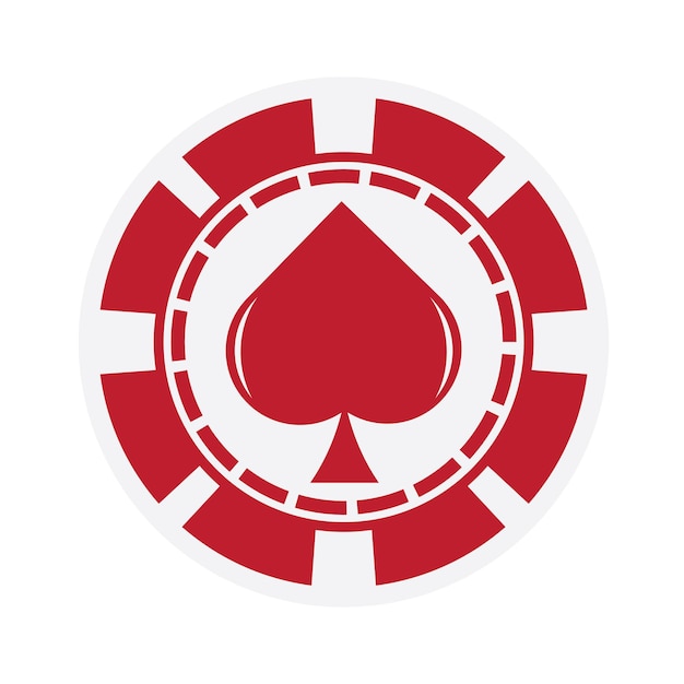 Значок фишки казино покер фишка вектор значок логотипФишки казино для покера или рулеткиВекторная иллюстрация на белом фоне