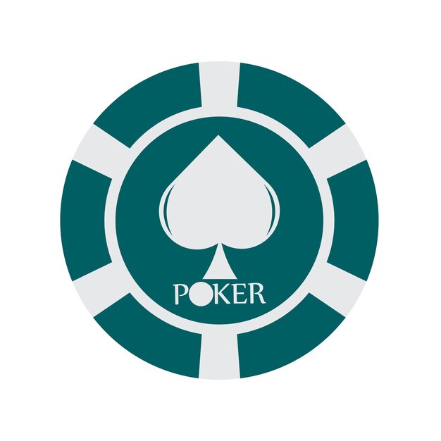 Casino chip icon poker chip vector icon logoCasino chips for poker or rouletteVector illustration isolated on white background