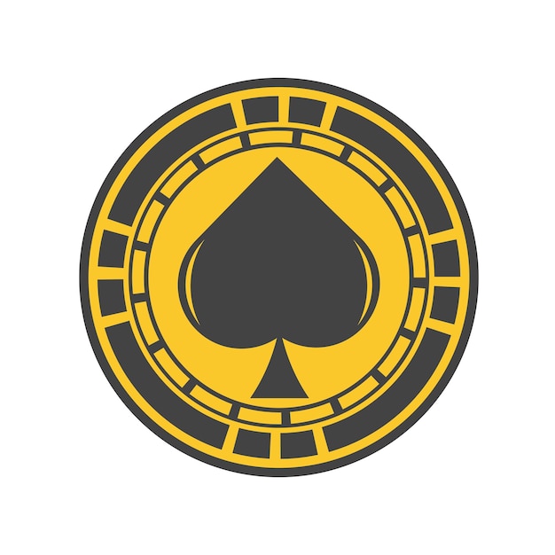 Значок фишки казино покер фишка вектор значок логотипФишки казино для покера или рулеткиВекторная иллюстрация на белом фоне