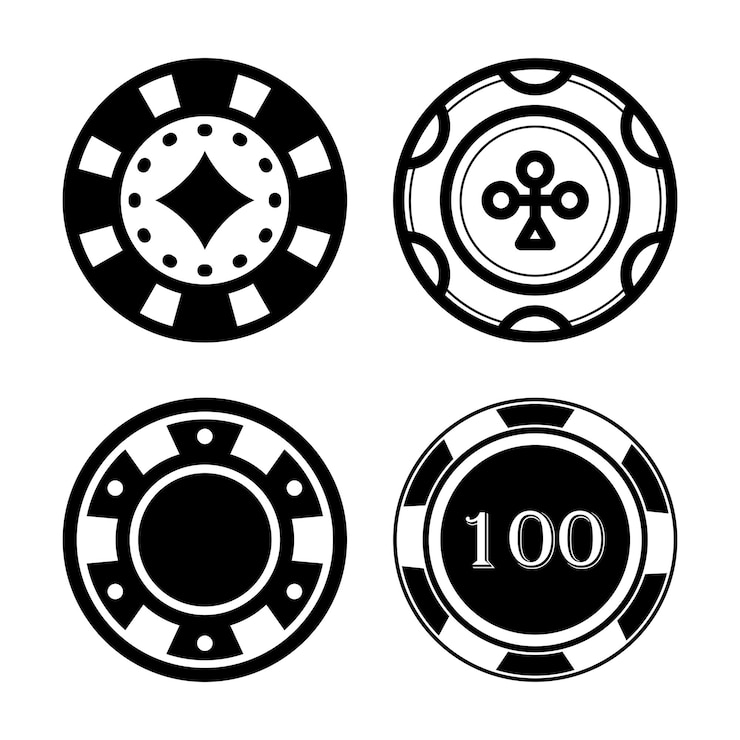 Vector casino chip icon vector illusdtration logo design