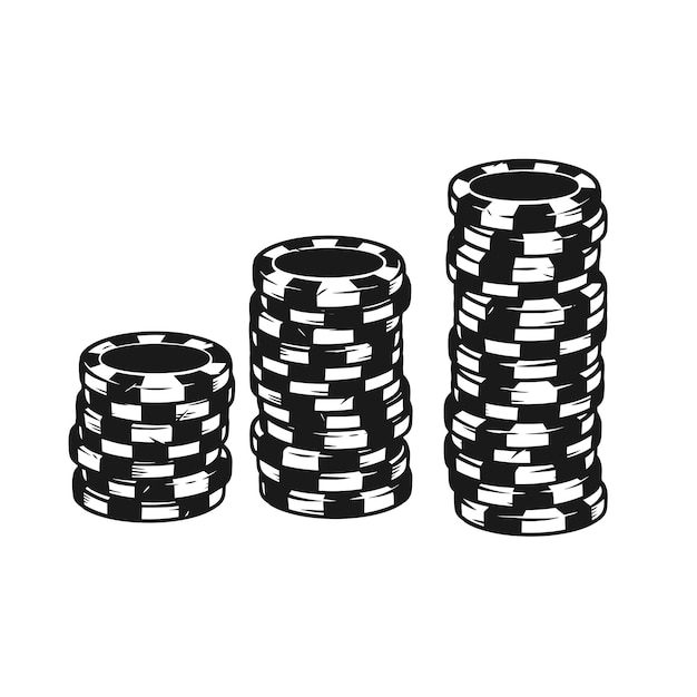 Casino chips stacks template