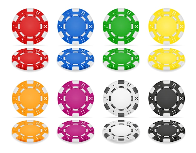 Vector casino chips stock vector illustration