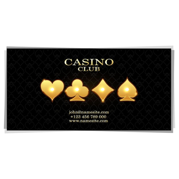 Casino club vip-kaart concept