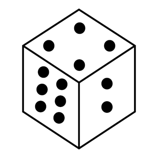 Casino dice icon vector