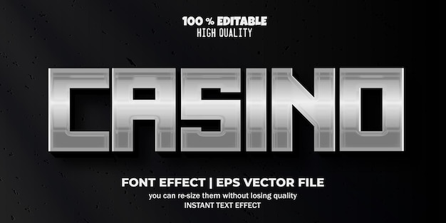 casino editable text effect