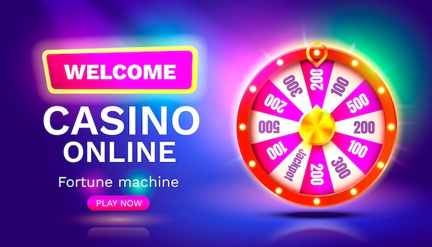 Casino fortuin machine winnaar jackpot fortuin van geluk win banner Vector