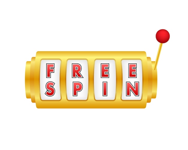 Casino free spins slots Online casino Gambling casino games Vector stock illustration