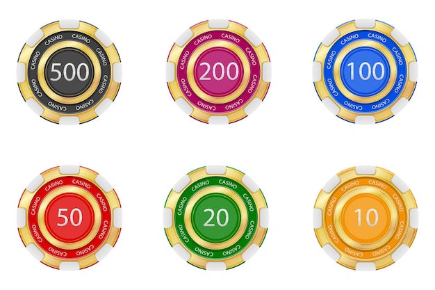 Vector casino gambling chips vector illustration