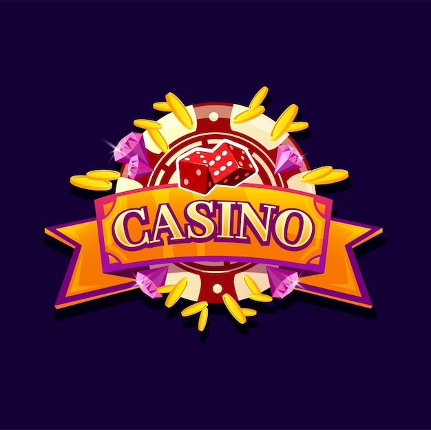 Casino gambling game banner poker roulette dice