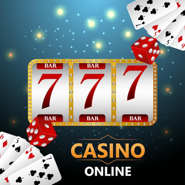 Premium Vector  Casino online, luxury gambling game with playing cards