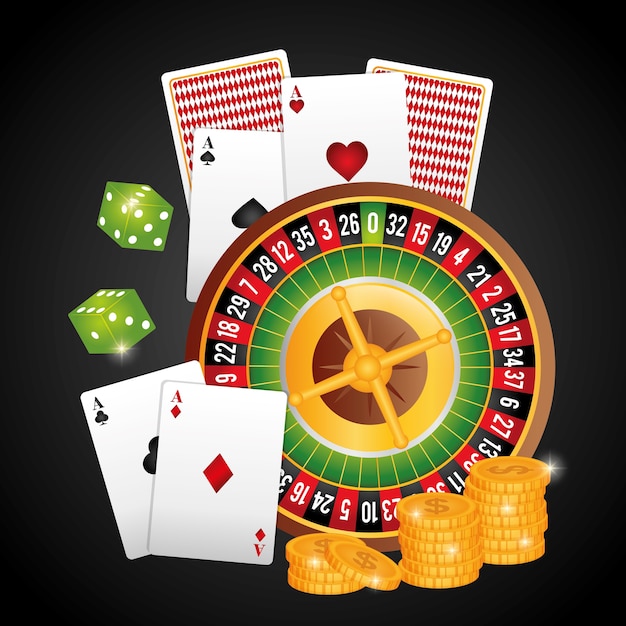 Vector casino gambling game