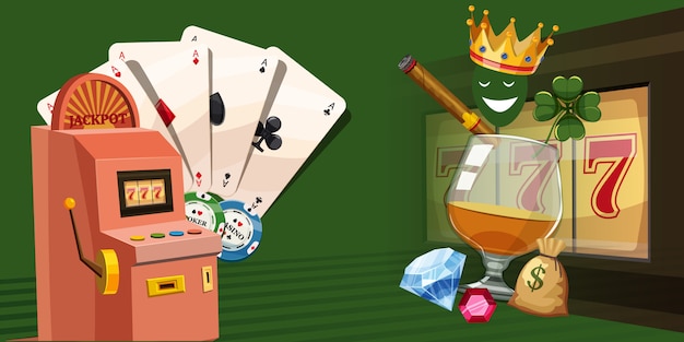 Fondo orizzontale di gioco del casinò