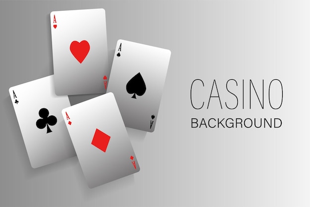 Casino game ace cards background