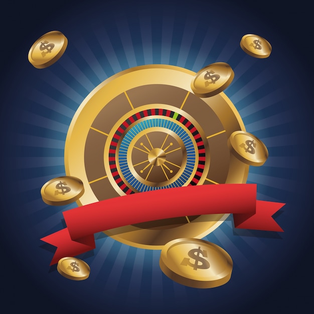 Casino goud roulette ontwerp