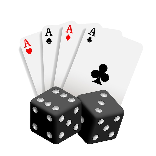 Casino-illustratie Vector 3D-elementen over het thema casino en gokken