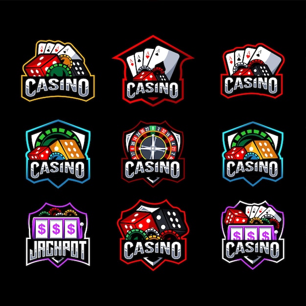 Casino logo mascotte collectie ontwerp