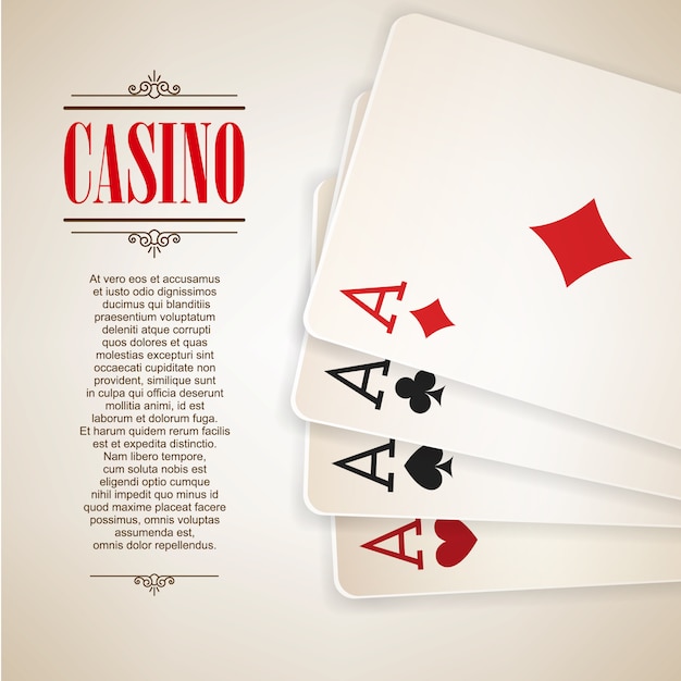 Vettore casino logo poster background