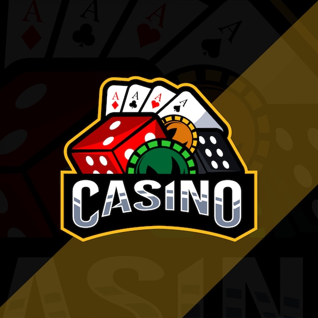 Casino mascotte logo esport sjabloon