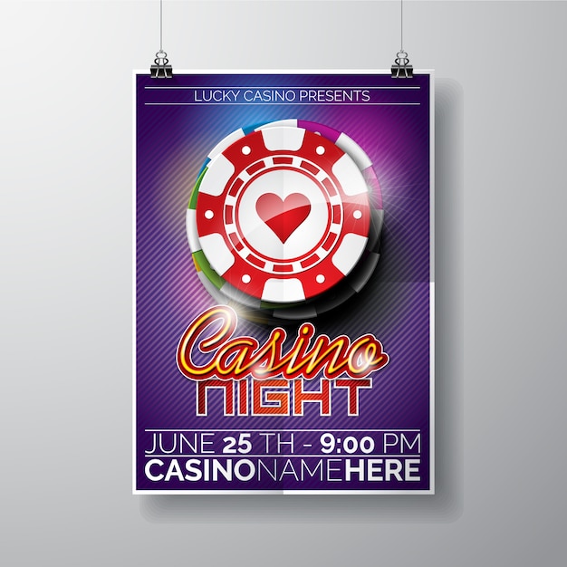 Vector casino night poster