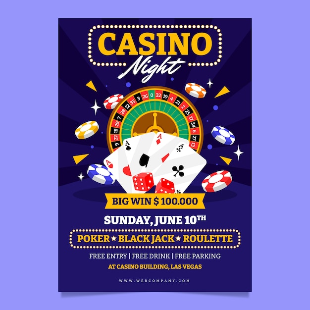 Vector casino night template design