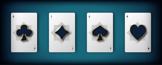 Vettore carte da gioco del casinò