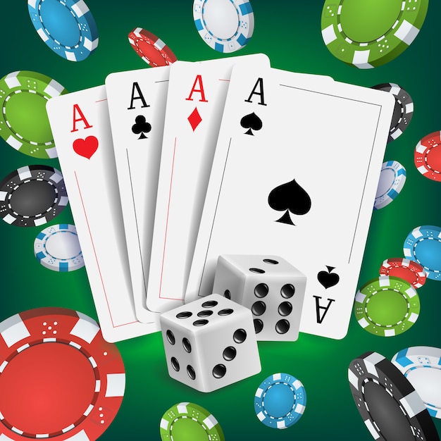 Vettore casino poker design