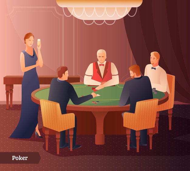 Vettore illustrazione di casinò e poker