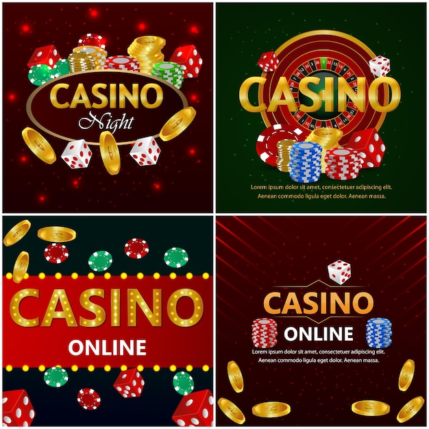 Casino realistische achtergrond met gokautomaten en munten